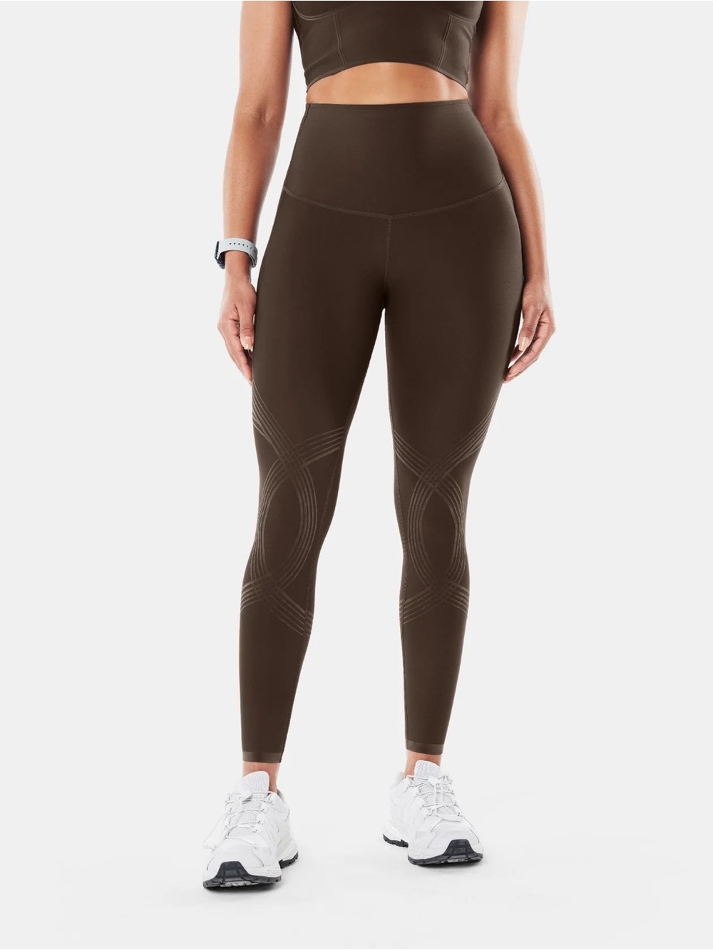Fanka High-Rise Sculpting capri  Leggings in Dark Brown